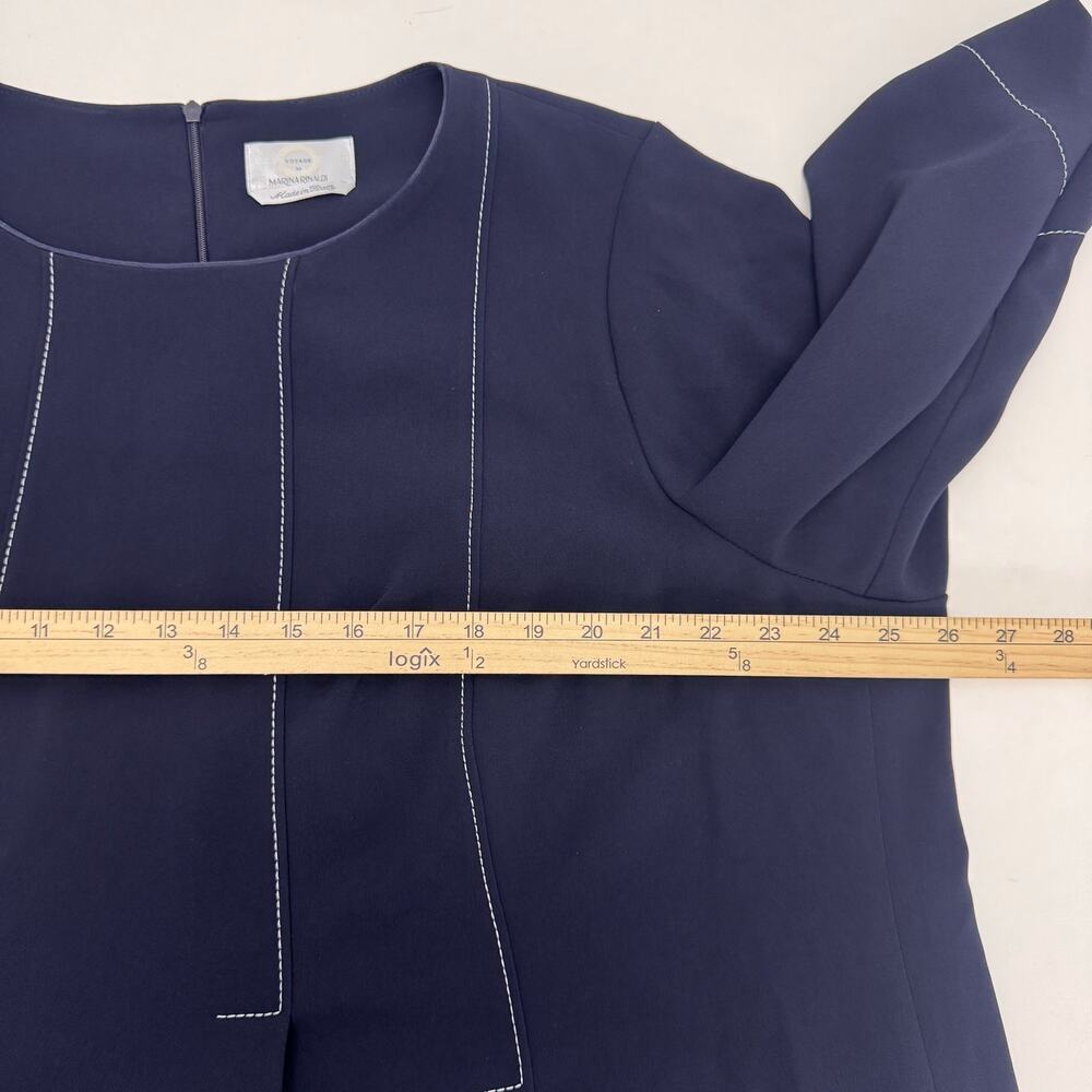 NWT Marina Rinaldi Dark Navy Midi Dress Plus sz US 20 Minimalist Neutral Capsule - Picture 6 of 10